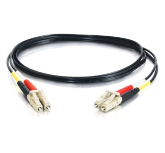 10m LC-LC 62.5/125 OM1 Duplex Multimode PVC Fiber Optic Cable - Black