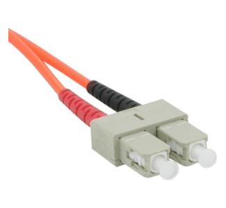 10m SC-SC 62.5/125 OM1 Duplex Multimode PVC Fiber Optic Cable - Orange