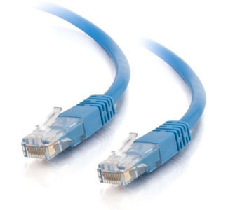 25ft Cat5e Molded Solid Unshielded (UTP) Network Patch Cable - Blue