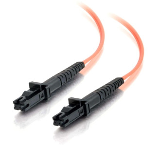 15m MTRJ-MTRJ 62.5/125 OM1 Duplex Multimode PVC Fiber Optic Cable - Orange