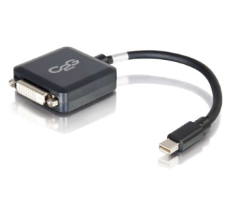 C2G 8in Mini DisplayPort Male to Single Link DVI-D Female Adapter Converter - Black