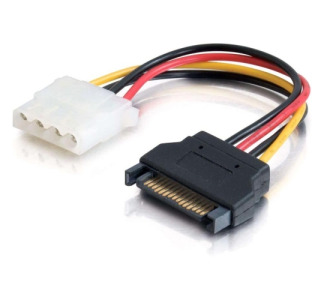 C2G 6in 15-pin Serial ATA Male to LP4 Female Power Cable