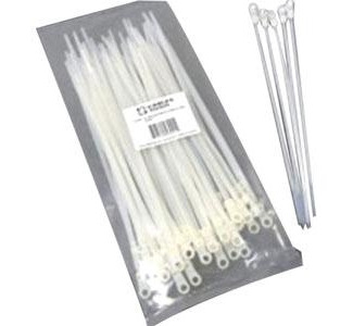 C2G 8in Screw-Mountable Cable Ties - 50pk