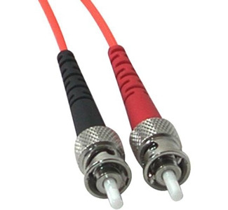 15m LC-ST 62.5/125 OM1 Duplex Multimode PVC Fiber Optic Cable - Orange
