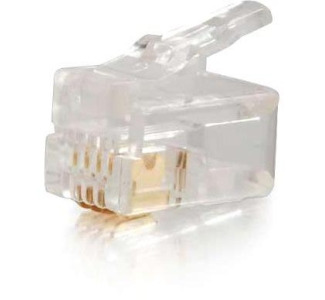 C2G RJ11 4x4 Modular Plug for Flat Stranded Cable