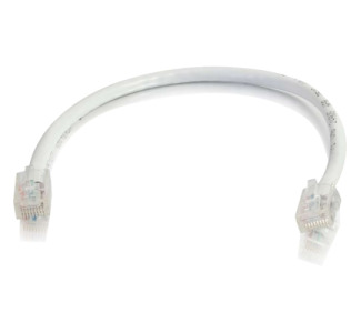 C2G 6in Cat6 Non-Booted Unshielded (UTP) Network Patch Cable - White