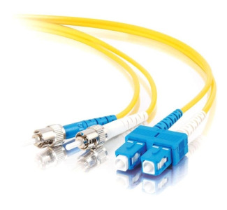 2m SC-ST 9/125 OS1 Duplex Singlemode PVC Fiber Optic Cable - Yellow