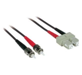 5m SC-ST 62.5/125 OM1 Duplex Multimode PVC Fiber Optic Cable - Black