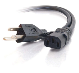 C2G 12ft 18 AWG Universal Power Cord (NEMA 5-15P to IEC320C13)