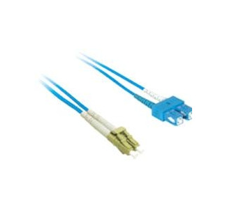 2m LC-SC 9/125 OS1 Duplex Singlemode PVC Fiber Optic Cable - Blue