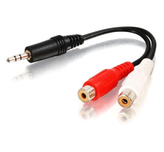 C2G 6ft One 3.5mm Stereo Male to Two RCA Stereo Female Y-Cable