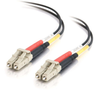 1m LC-LC 62.5/125 OM1 Duplex Multimode Fiber Optic Cable (Plenum-Rated) - Black