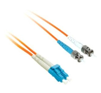 6m LC-ST 50/125 OM2 Duplex Multimode Fiber Optic Cable (Plenum-Rated) - Orange