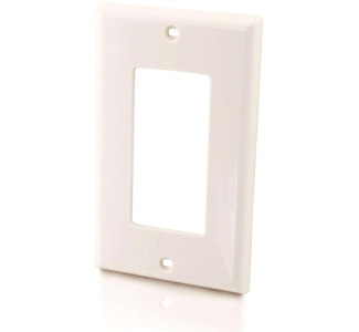 C2G Decora Style Single Gang Wall Plate - White