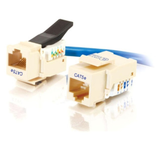 C2G Cat5E RJ45 UTP Toolless Keystone Jack - Ivory