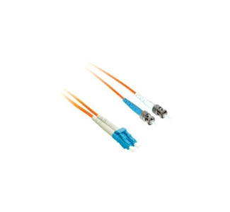 10m LC-ST 50/125 OM2 Duplex Multimode Fiber Optic Cable (Plenum-Rated) - Orange