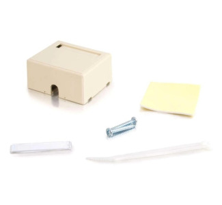 C2G 2-Port Keystone Jack Surface Mount Box - Ivory