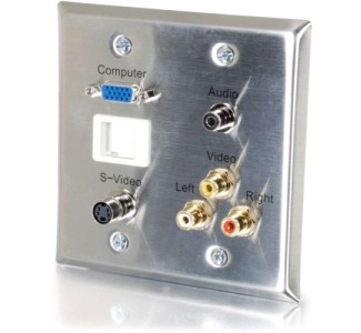 C2G 6 Port Audio & Video Faceplate