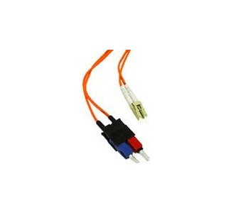10m LC-SC 50/125 OM2 Duplex Multimode PVC Fiber Optic Cable - Orange