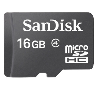 SanDisk 16 GB microSD High Capacity (microSDHC)