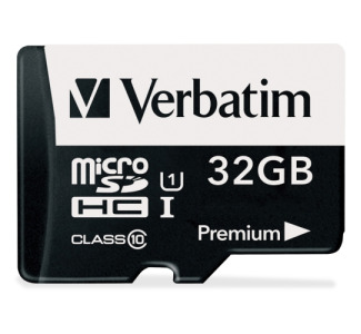 Verbatim 32GB microSDHC Card (Class 10) w Adapter
