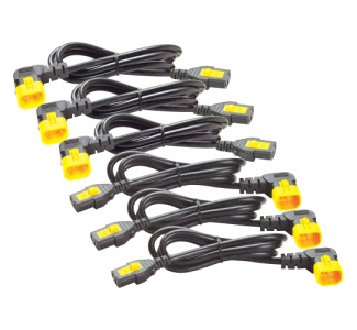 APC Power Cord Kit (6 ea), Locking, C13 to C14 (90 Degree), 1.2m, North America