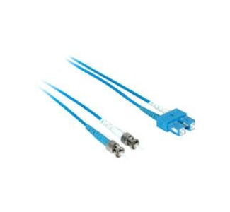 3m SC-ST 50/125 OM2 Duplex Multimode PVC Fiber Optic Cable - Blue