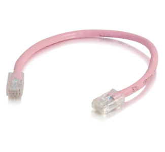 C2G 6in Cat6 Non-Booted Unshielded (UTP) Network Patch Cable - Pink