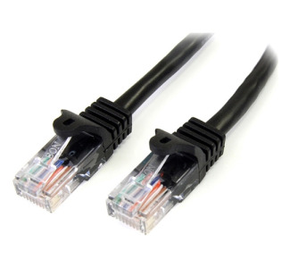 StarTech.com 25 ft Black UTP Cat5e Snagless Patch Cable