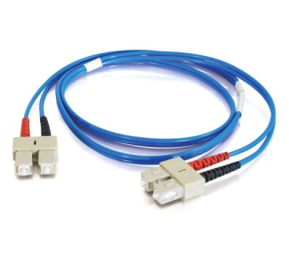 10m SC-SC 62.5/125 OM1 Duplex Multimode PVC Fiber Optic Cable - Blue