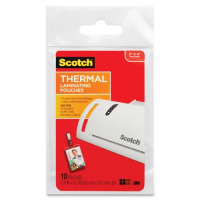 10PK ID BADGE W/CLIP THERMAL POUCHES 2.4X4.2IN