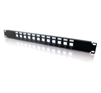 C2G 12-Port Blank Keystone/Multimedia Patch Panel