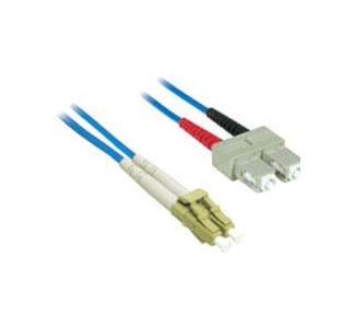 5m LC-SC 62.5/125 OM1 Duplex Multimode PVC Fiber Optic Cable - Blue