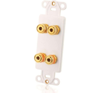 C2G Decora Style Gold 2-Pair Banana Jack Insert