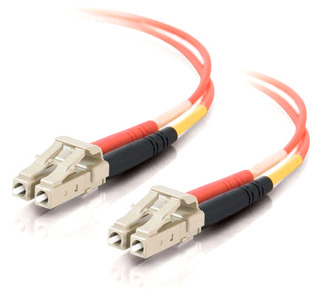 7m LC-LC 50/125 OM2 Duplex Multimode PVC Fiber Optic Cable - Orange