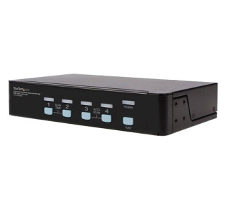 StarTech.com 4 Port High Resolution USB DVI Dual Link KVM Switch with Audio