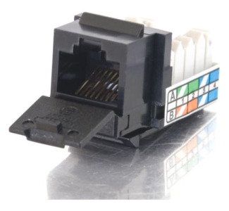 C2G 90° Cat5E RJ45 UTP Keystone Jack - Black