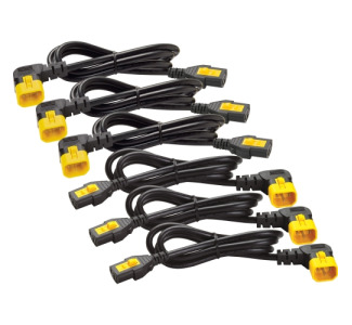 APC Power Cord Kit (6 ea), Locking, C13 to C14 (90 Degree), 1.8m, North America