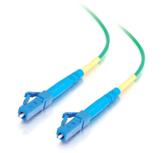 2m LC-LC 9/125 OS1 Simplex Singlemode PVC Fiber Optic Cable - Green