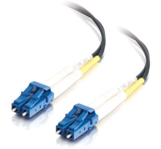 5m LC-LC 9/125 OS1 Duplex Singlemode PVC Fiber Optic Cable - Black