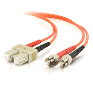 2m SC-ST 62.5/125 OM1 Duplex Multimode PVC Fiber Optic Cable (LSZH) - Orange