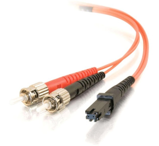 1m MTRJ-ST 62.5/125 OM1 Duplex Multimode PVC Fiber Optic Cable - Orange