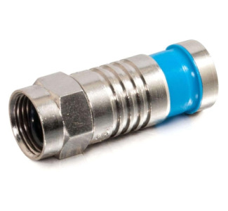 C2G RG6 Quad Compression F-Type Connector with O-Ring - 50pk