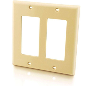 C2G Decora Style Double Gang Wall Plate - Ivory