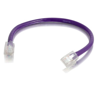 C2G 6in Cat5e Non-Booted Unshielded (UTP) Network Patch Cable - Purple