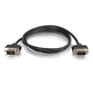 C2G 6ft Serial RS232 DB9 Cable with Low Profile Connectors M/M - In-Wall CMG-Rated