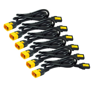 APC Power Cord Kit (6 EA), Locking, C13 to C14, 0.6m