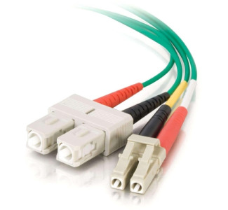 C2G 10m LC-SC 62.5/125 OM1 Duplex Multimode PVC Fiber Optic Cable - Green