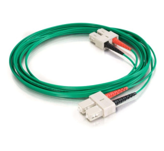 3m SC-SC 62.5/125 OM1 Duplex Multimode PVC Fiber Optic Cable - Green