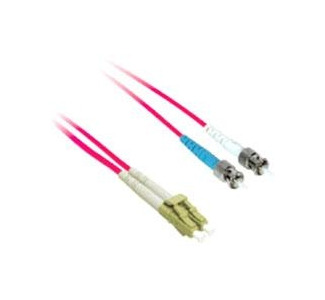 1m LC-ST 9/125 OS1 Duplex Singlemode PVC Fiber Optic Cable - Red